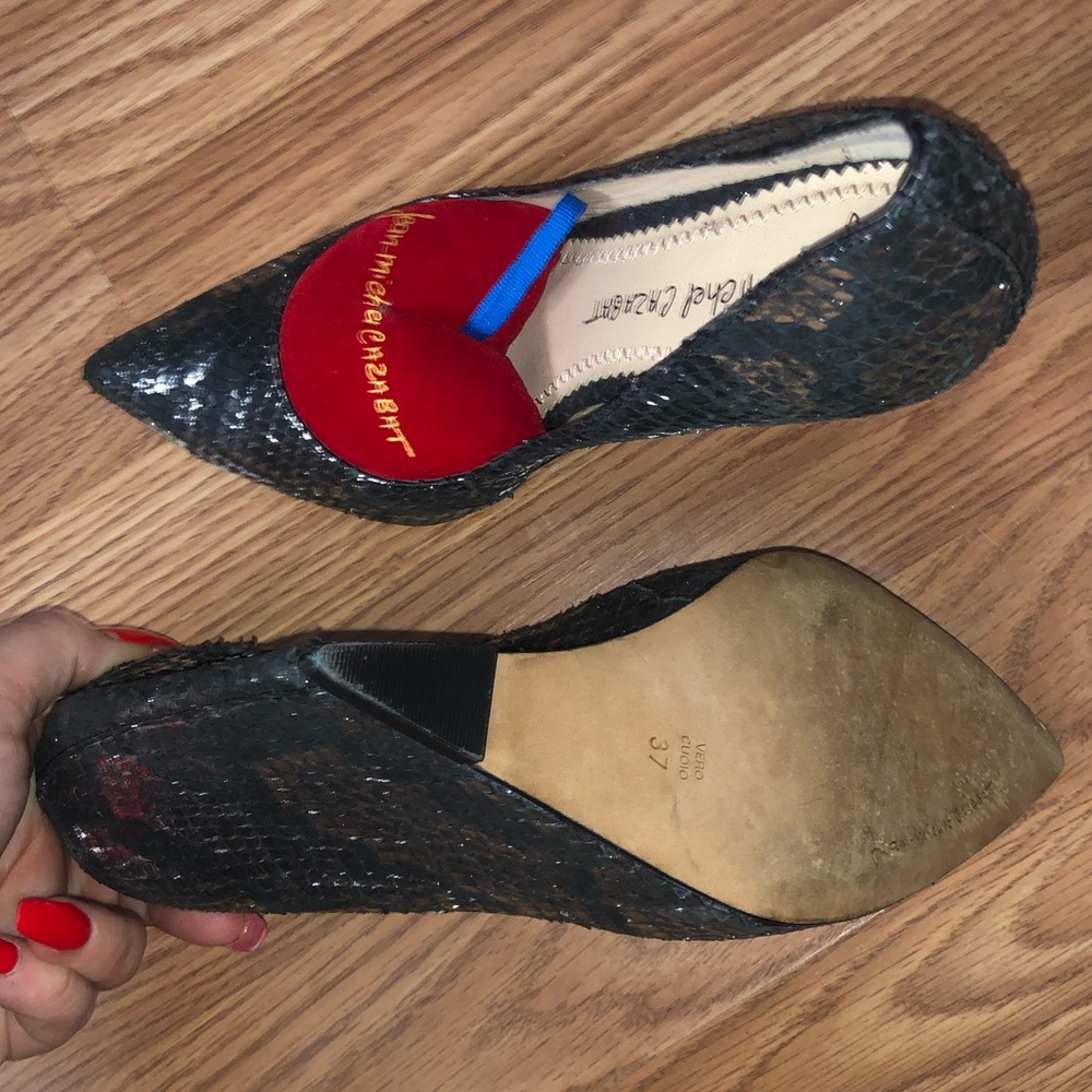 Jean-Michel Cazabat Metalic Python Embossed Wedge - image 3